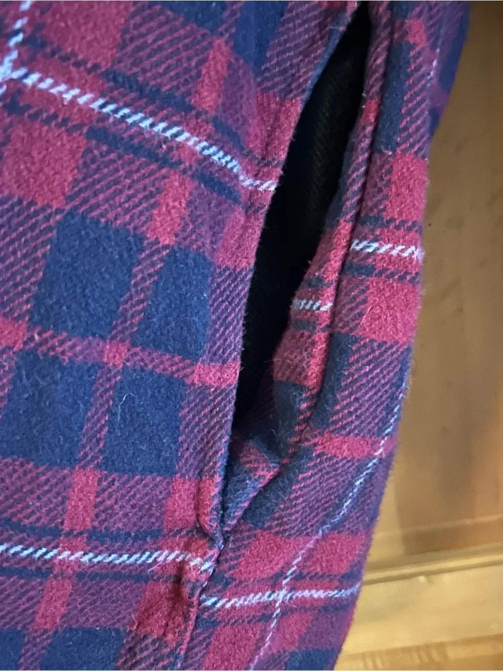 Orvis Brushed Cotton Flannel Shirt Shacket Red Navy Plaid Buffalo Size M Pockets